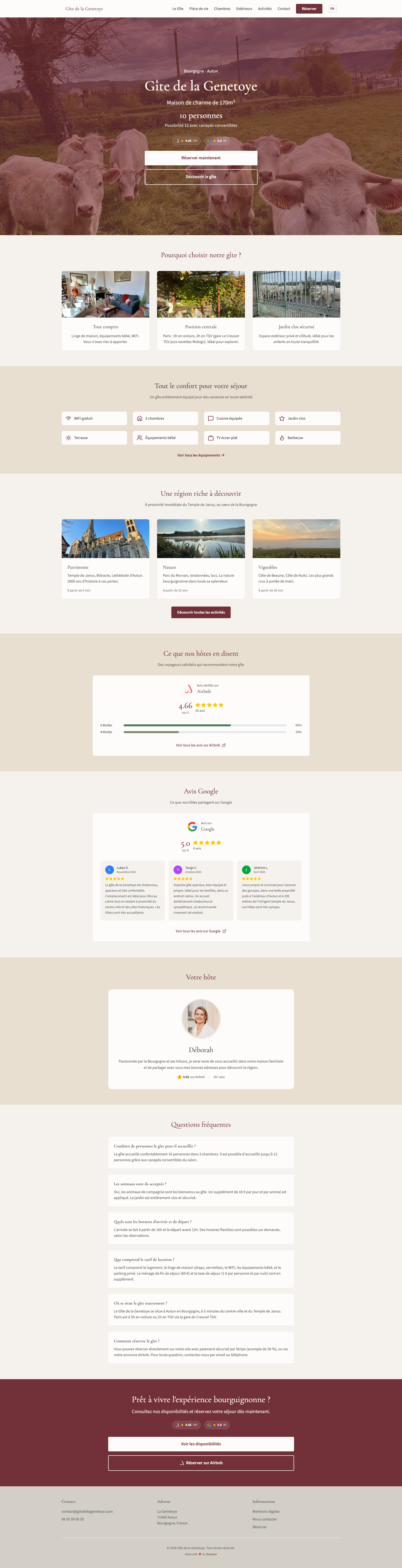 Capture d'écran — Gîte de la Genetoye